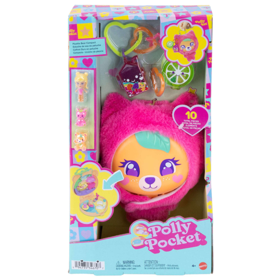 Polly Pocket Plush Buddies Compact Assorted