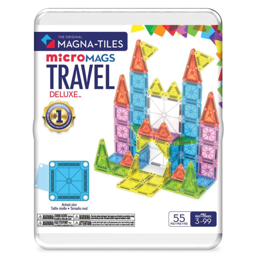 Magna Tiles MicroMags Magnetic Construction 55 Piece Set In Tin