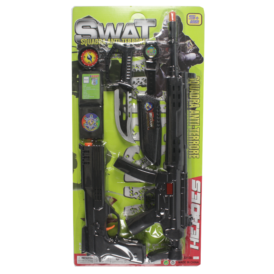 Police Swat Kids Costume Accessories With 7 Pieces