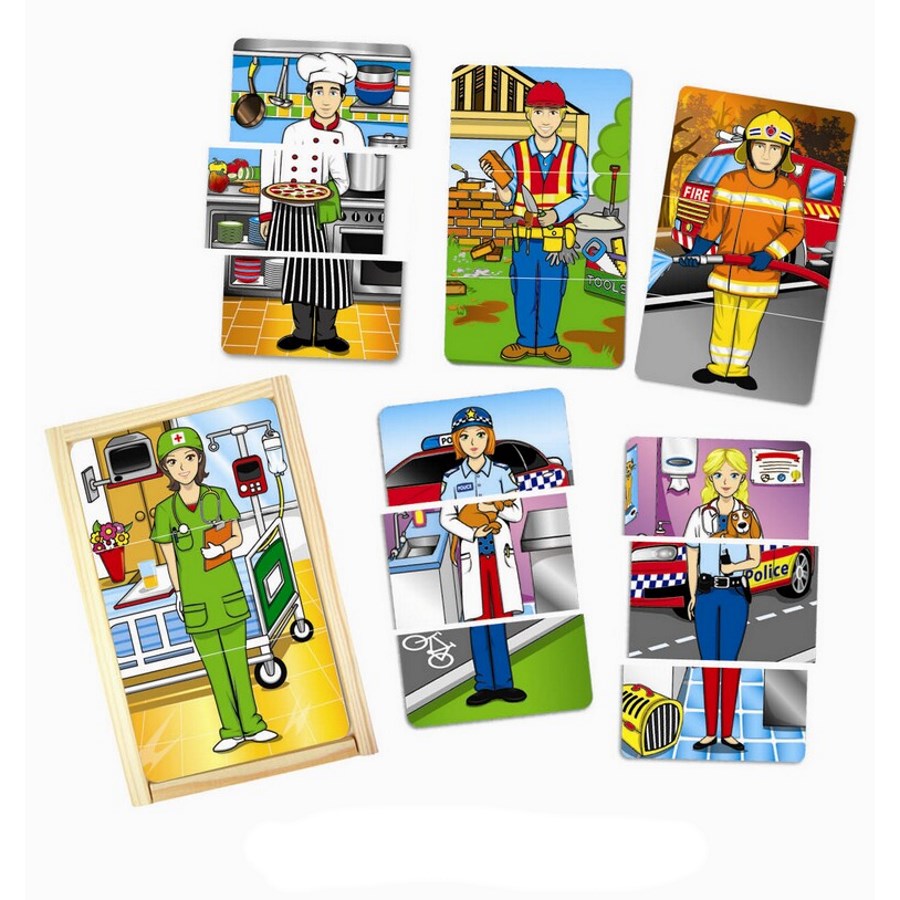 Wooden Dress Up Puzzle Professions
