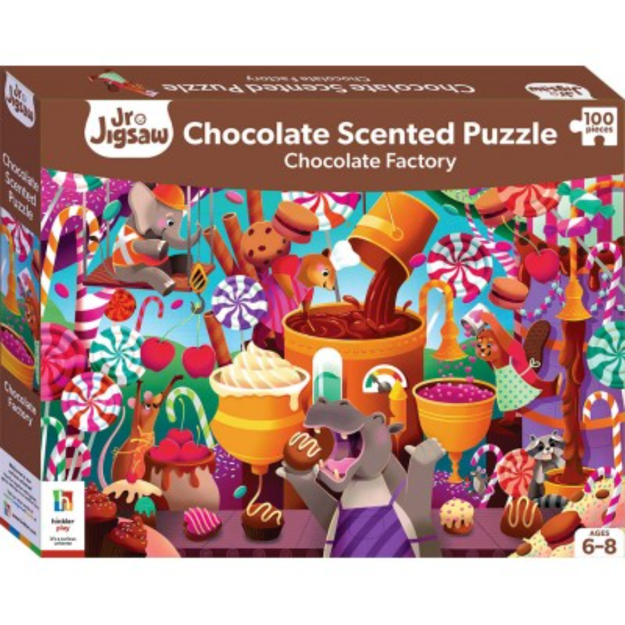 Jigsaw Junior 100 Piece Puzzle Chocolate Factory Chocolate Scented