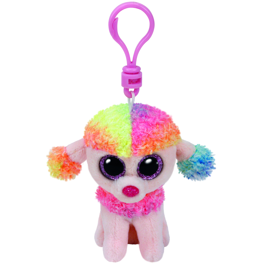 Beanie Boos Clips Rainbow Poodle