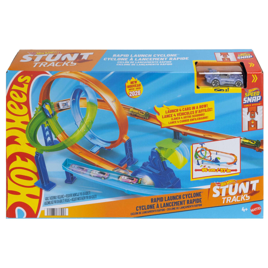 Hot Wheels Action Stunt Tracks Rapid Launch Cyclone Playset