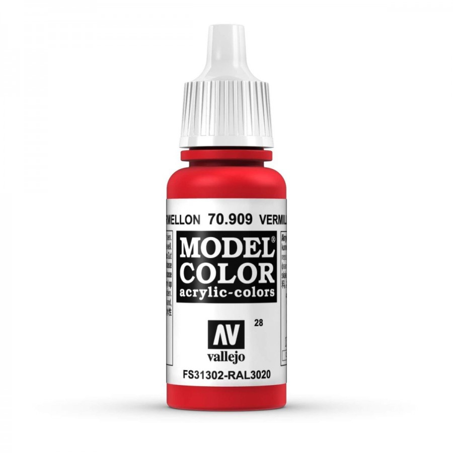 Vallejo Acrylic Paint Model Colour Vermillion 17-18ml