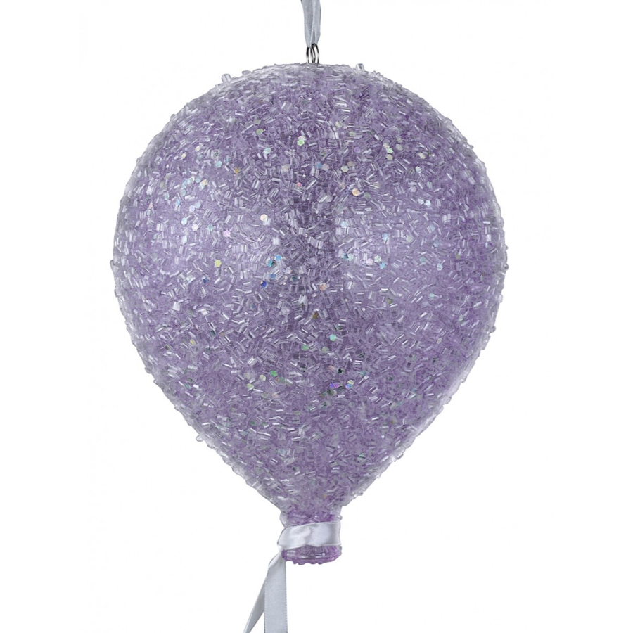Hanging Sugar Balloon Pastel Purple 15cm