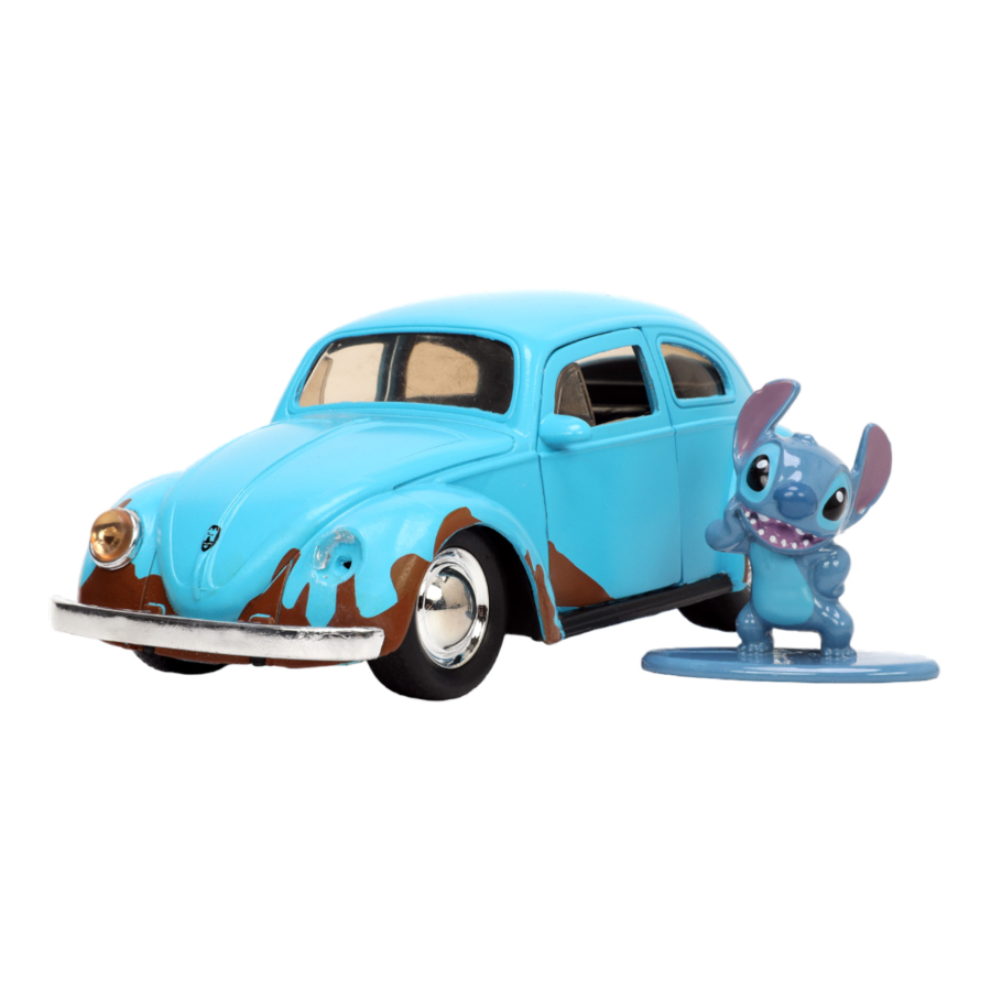 Jada Diecast 1:32 Lilo & Stitch BU VW Beetle With Stitch Figure