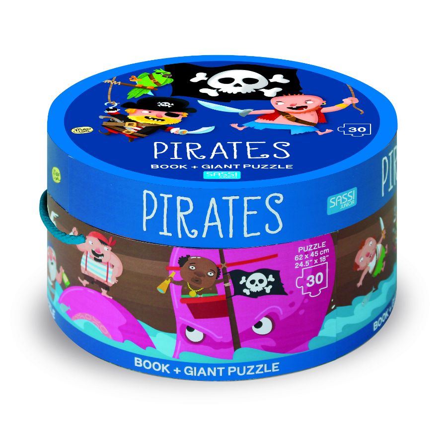 Sassi Book & Giant 30 Piece Puzzle Pirates