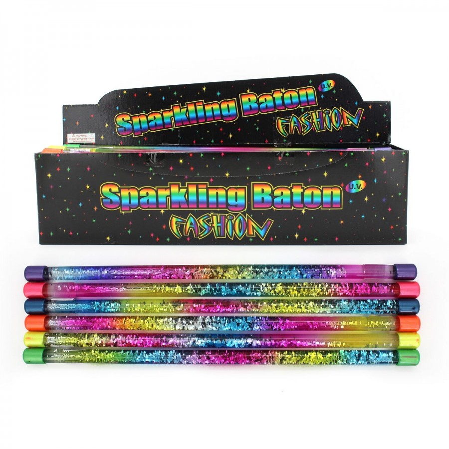 Multi Colour UV Glitter Wand 46cm
