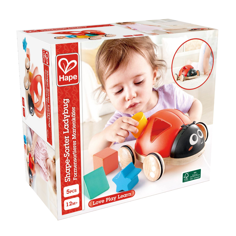 Hape Wooden Ladybug Shape Sorter
