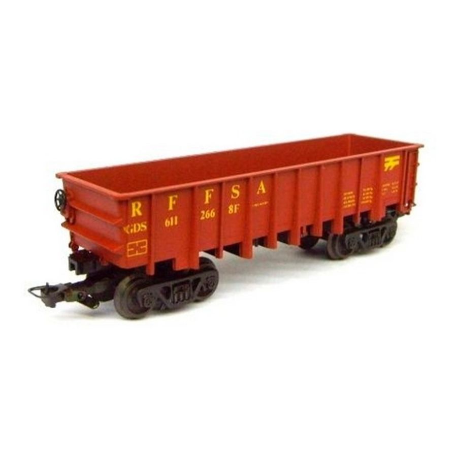 Frateschi Rail Trains HO-OO Carriage Ore Gondola Wagon Style A Red Oxide