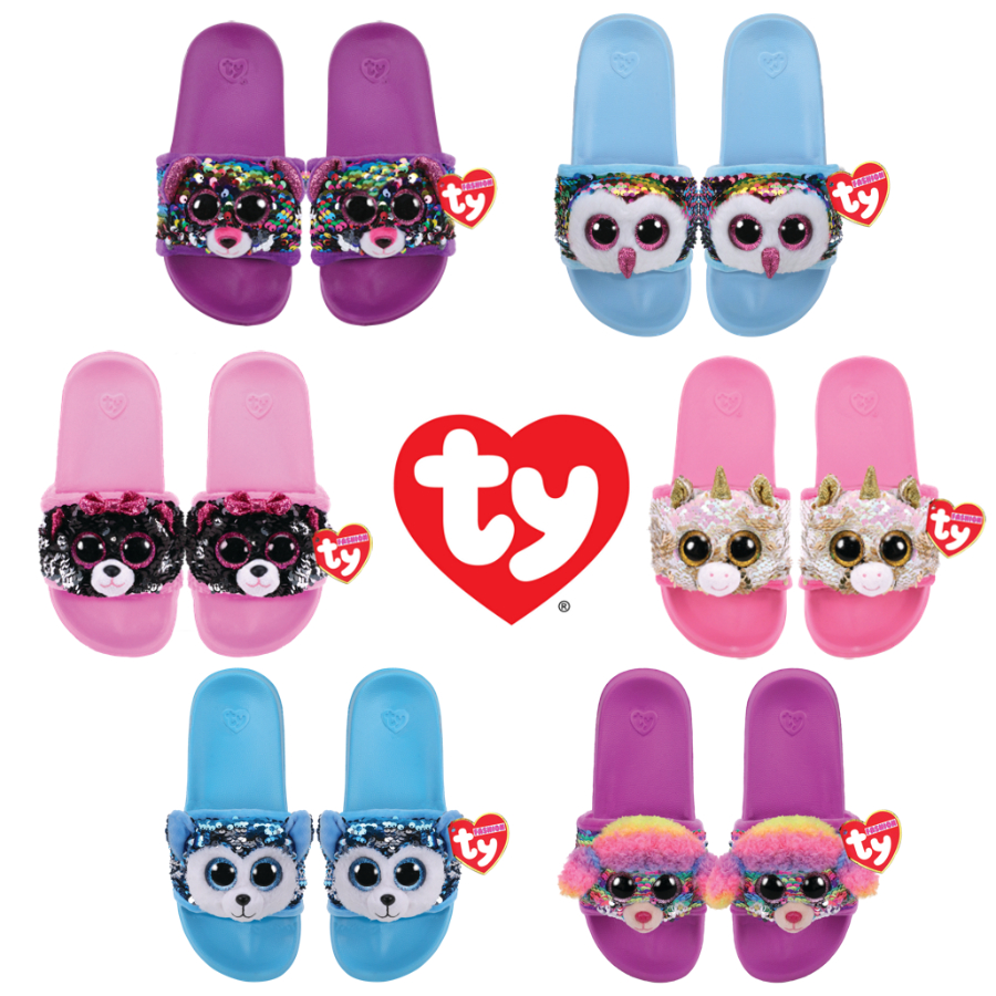 Beanie Boos Fashion Sequin Pool Slides Assorted