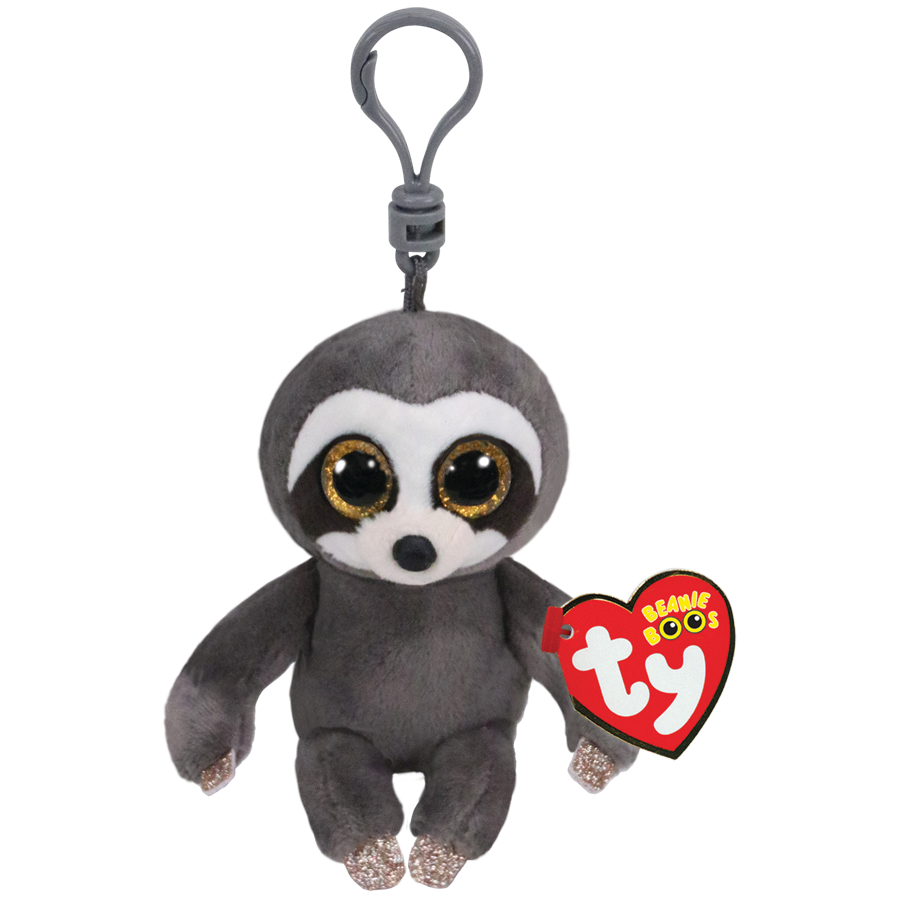 Beanie Boos Clips Dangler Grey Sloth