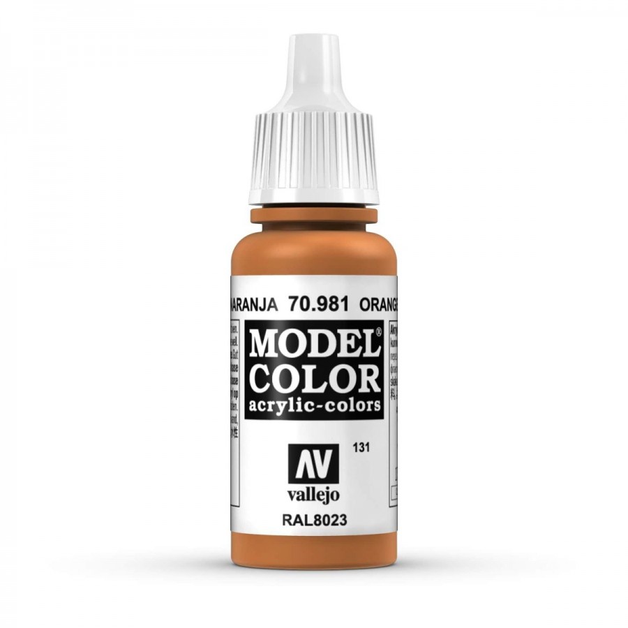 Vallejo Acrylic Paint Model Colour Orange Brown 17-18ml
